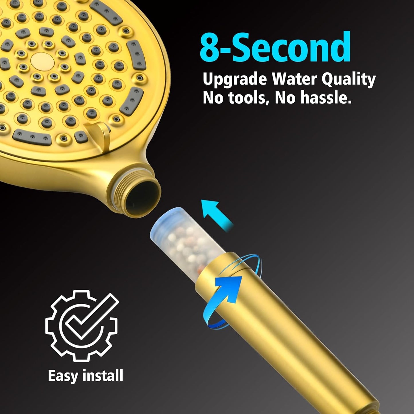 Brushed Gold Shower Set