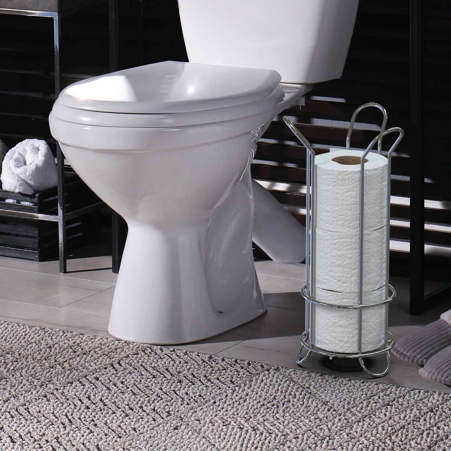 BROOKSTONE Chrome Toilet Paper Holder