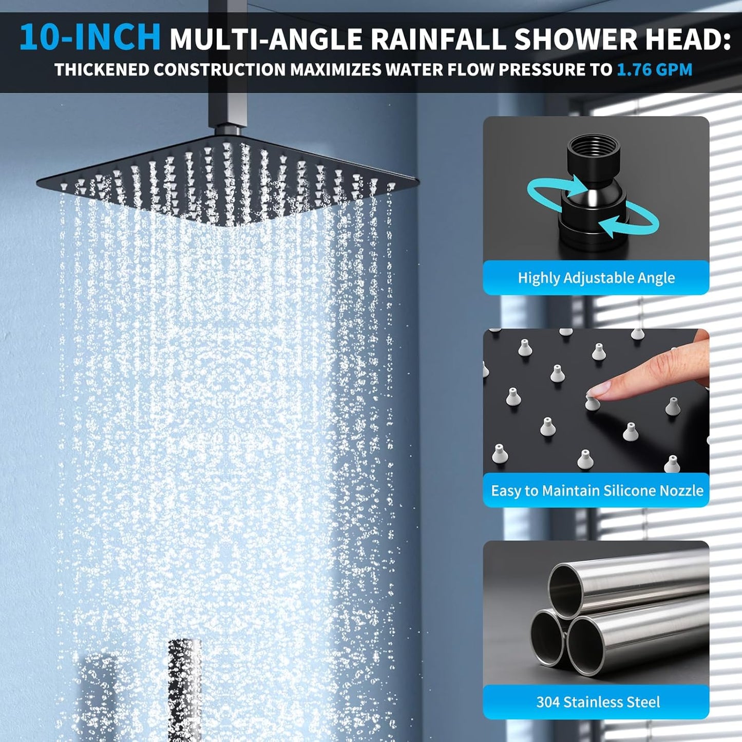 Matte Black Shower System