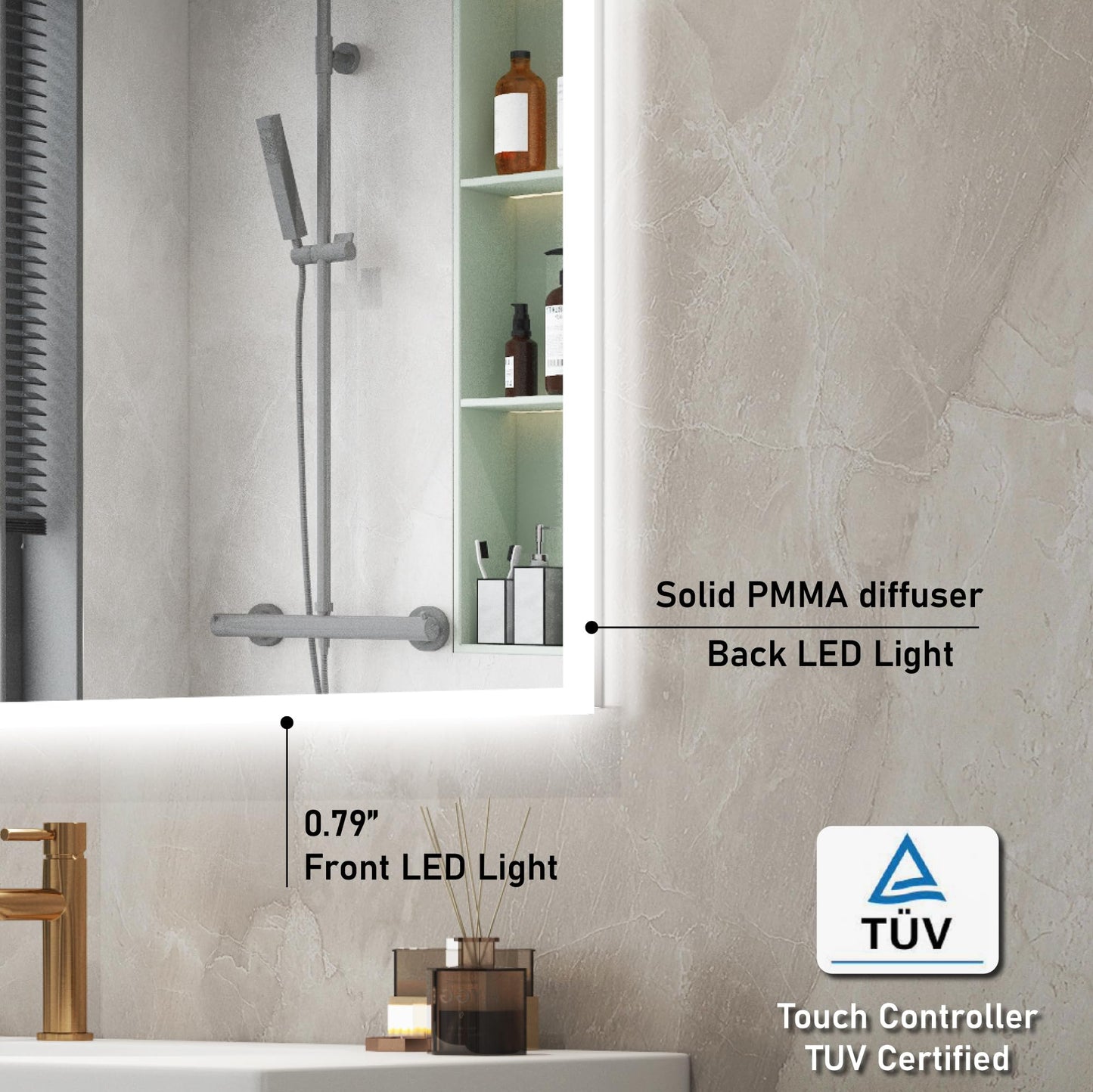 WELLFOR LED Mirror – Anti-Fog