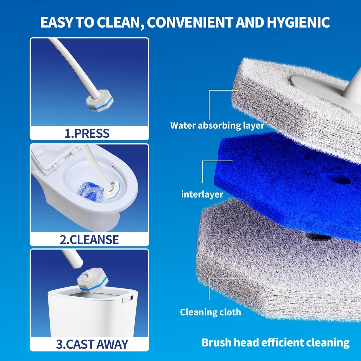 Toilet Brush Kit – 50 Refills