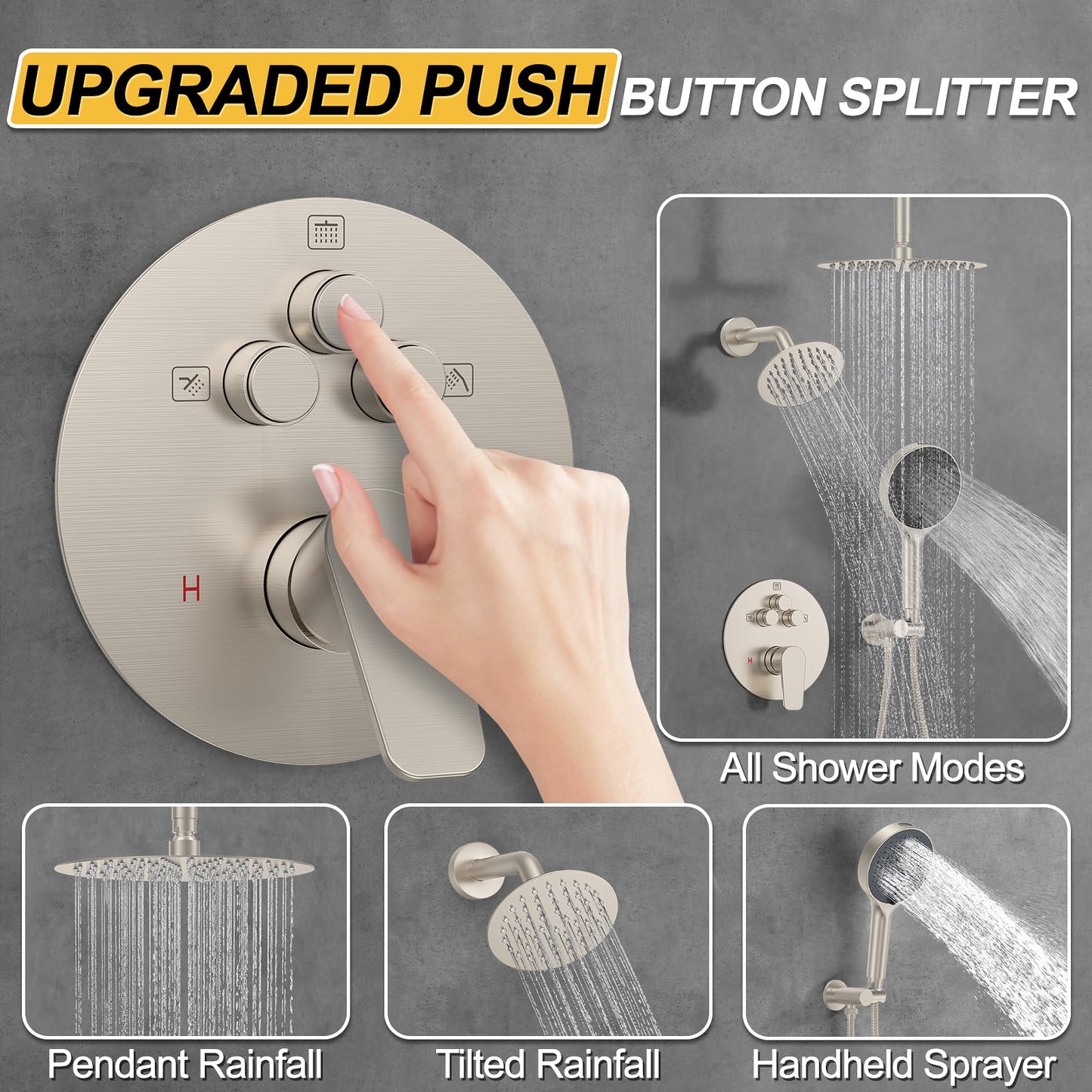 Brushed Nickel Shower Set