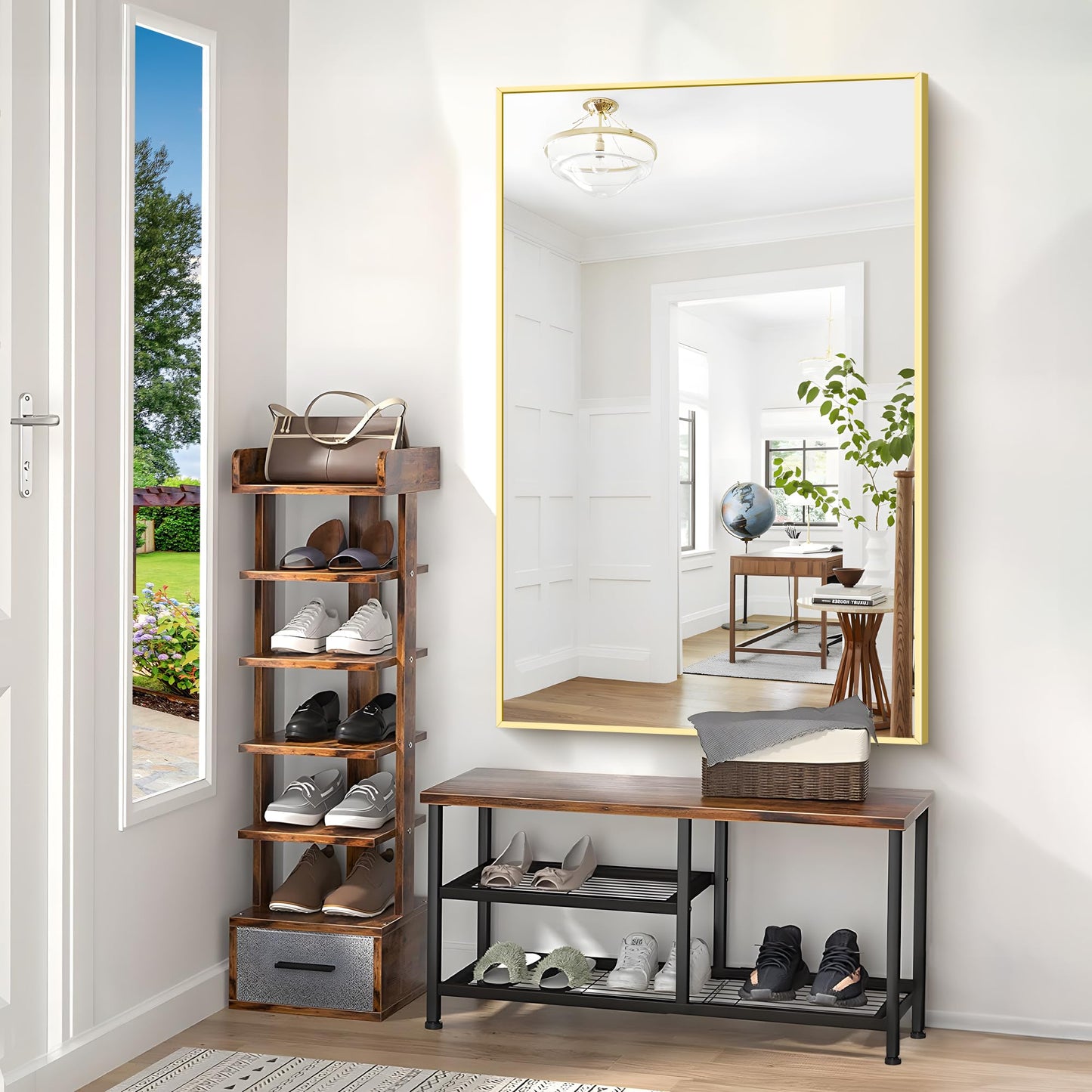 40x48 Black Bathroom Mirror