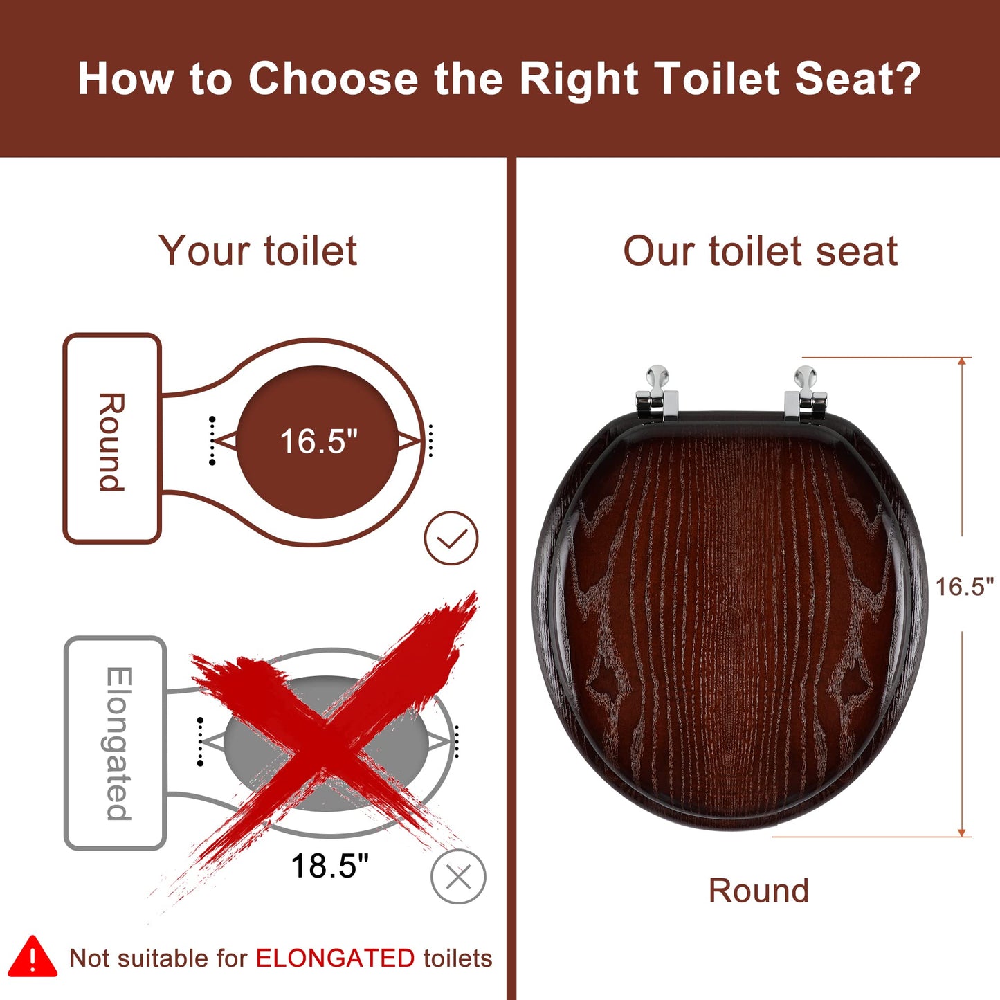 Angel Shield Wood Toilet Seat