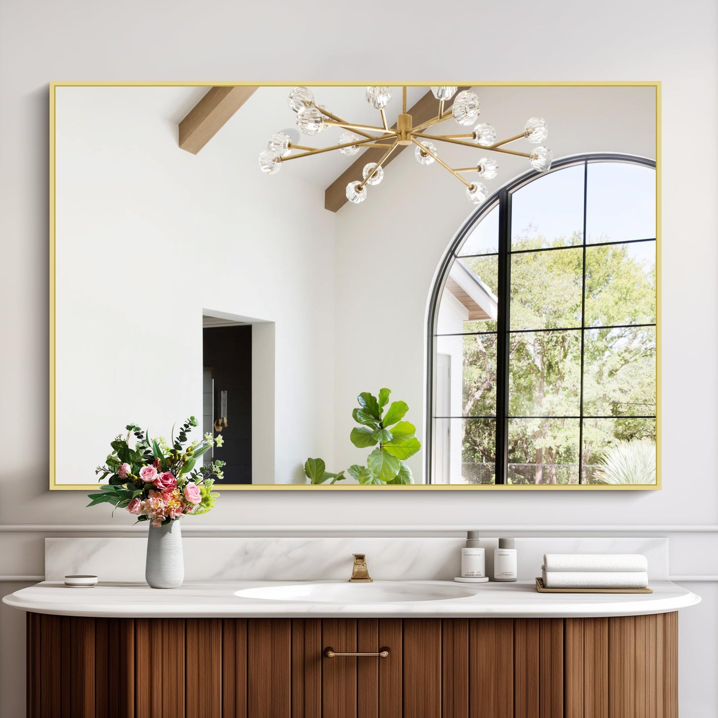 40x48 Black Bathroom Mirror