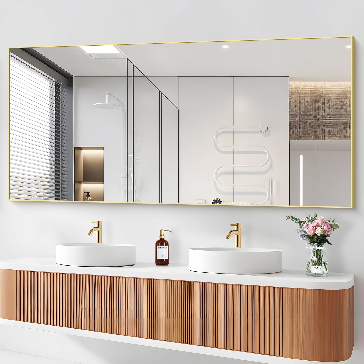 40x48 Black Bathroom Mirror