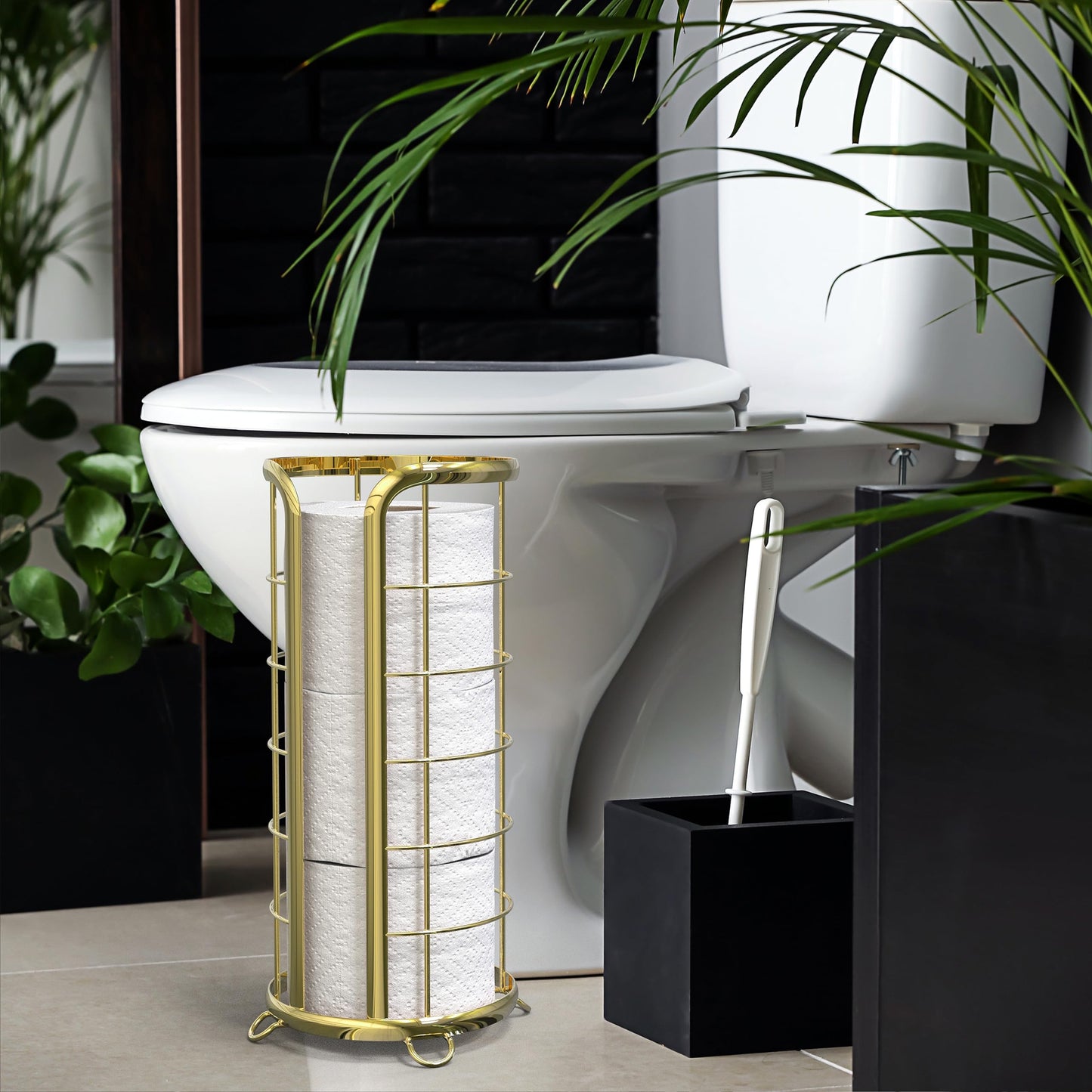 BROOKSTONE Chrome Toilet Paper Holder