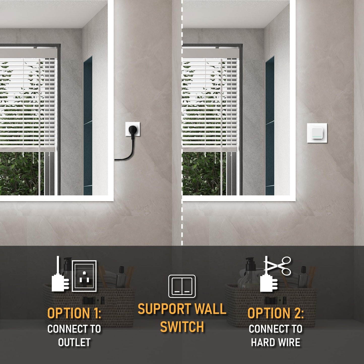 WELLFOR LED Mirror – Anti-Fog