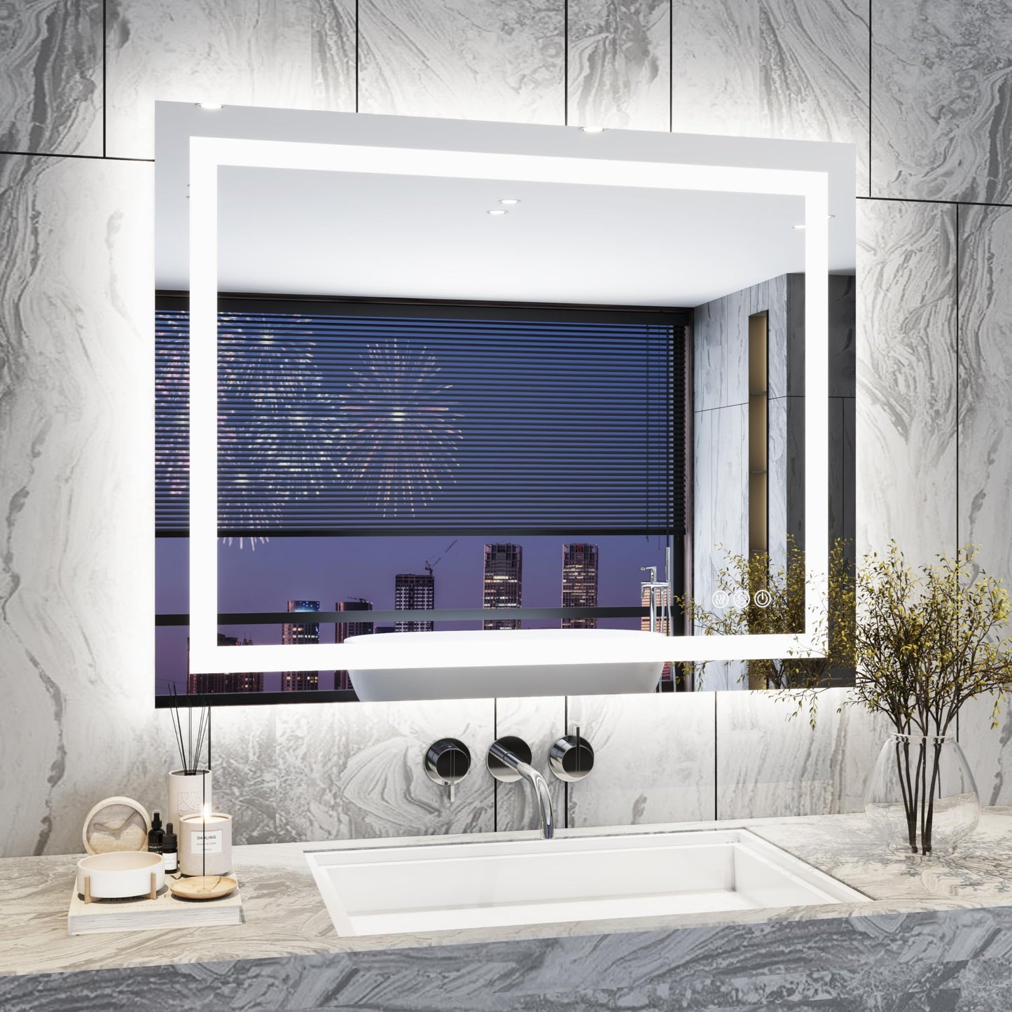 Antok 36x48 LED Bathroom Mirror