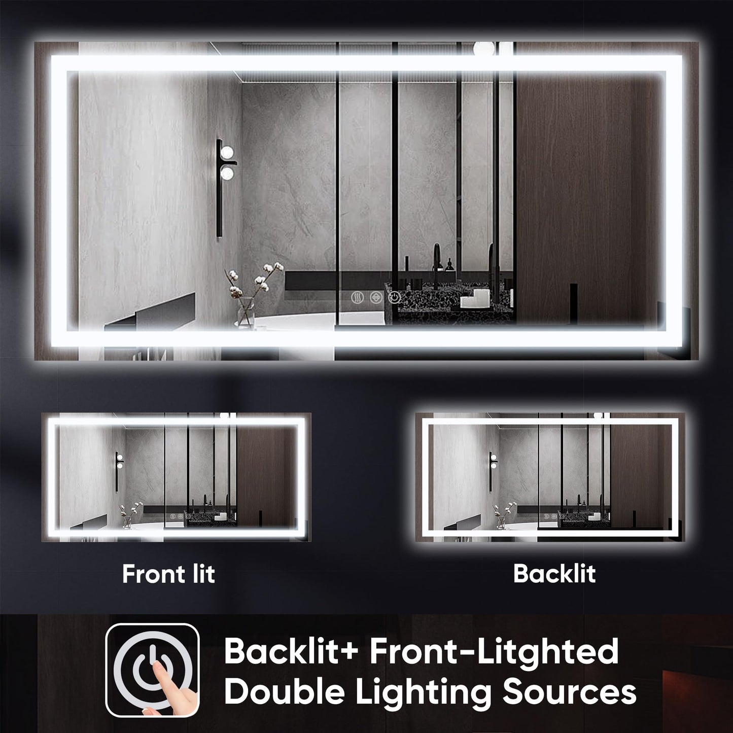 Antok 36x48 LED Bathroom Mirror