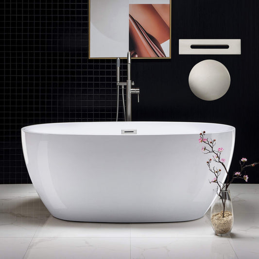 59" WOODBRIDGE Tub - White