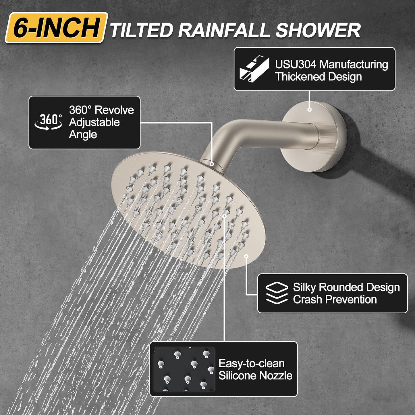 Brushed Nickel Shower Set
