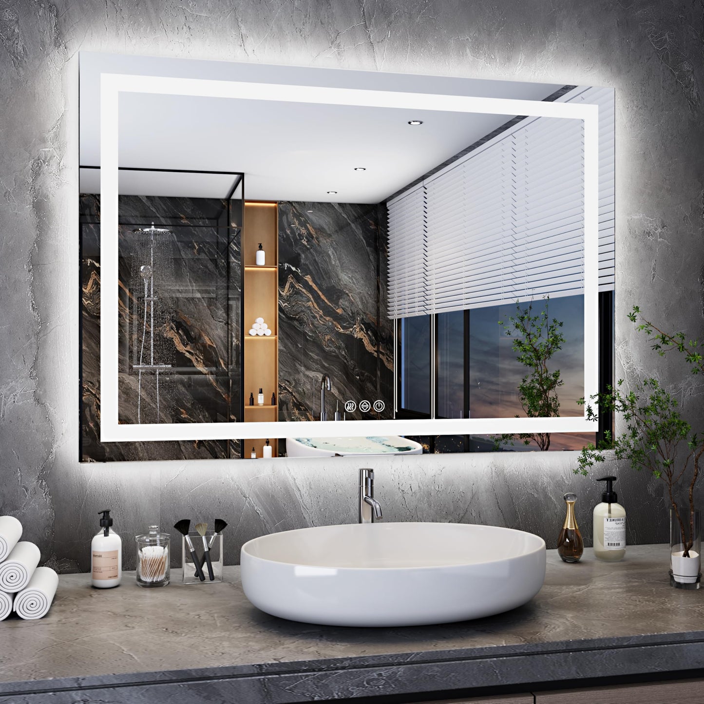 Antok 36x48 LED Bathroom Mirror