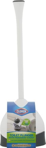 Clorox Toilet Plunger with Hideaway Caddy