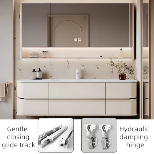 58" White Bathroom Cabinet
