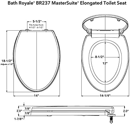 Heavy Duty Soft Close Elongated Toilet Seat BR237-00