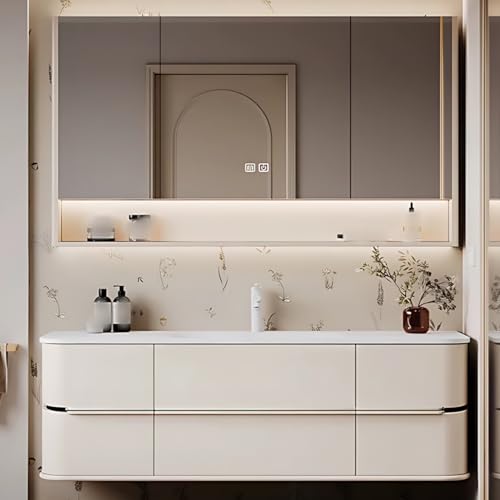 58" White Bathroom Cabinet