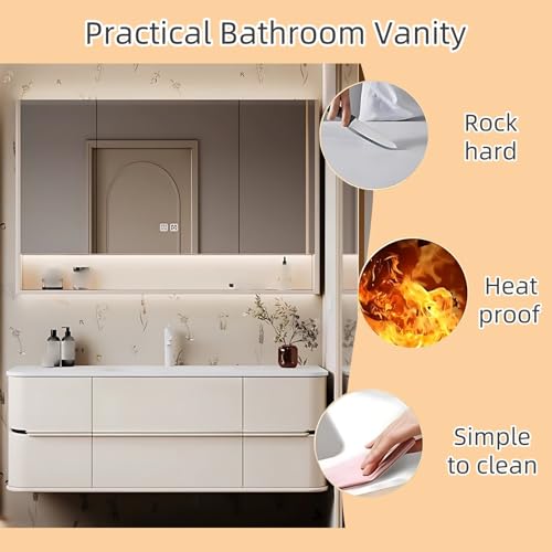 58" White Bathroom Cabinet
