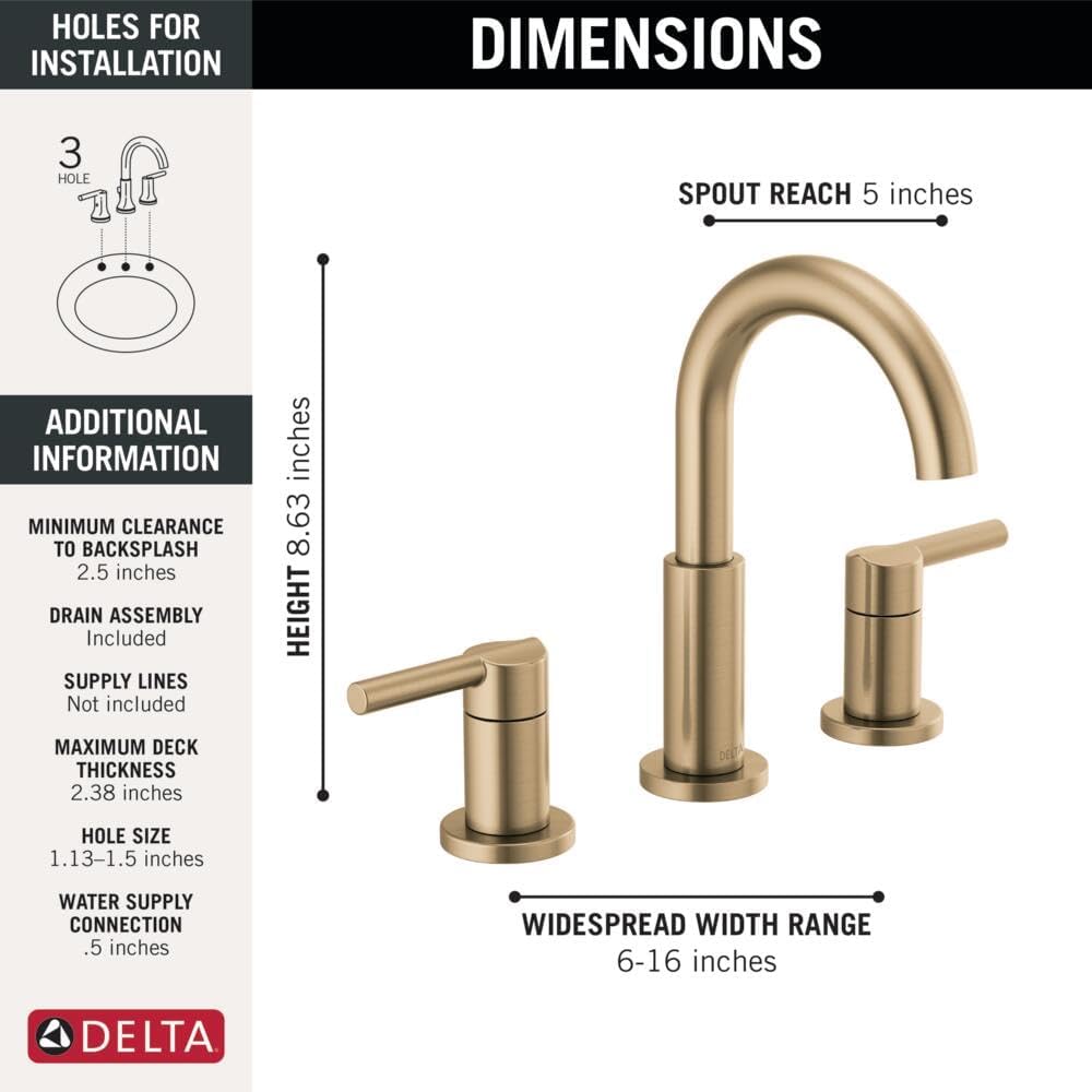 Delta Nicoli Brushed Gold Faucet