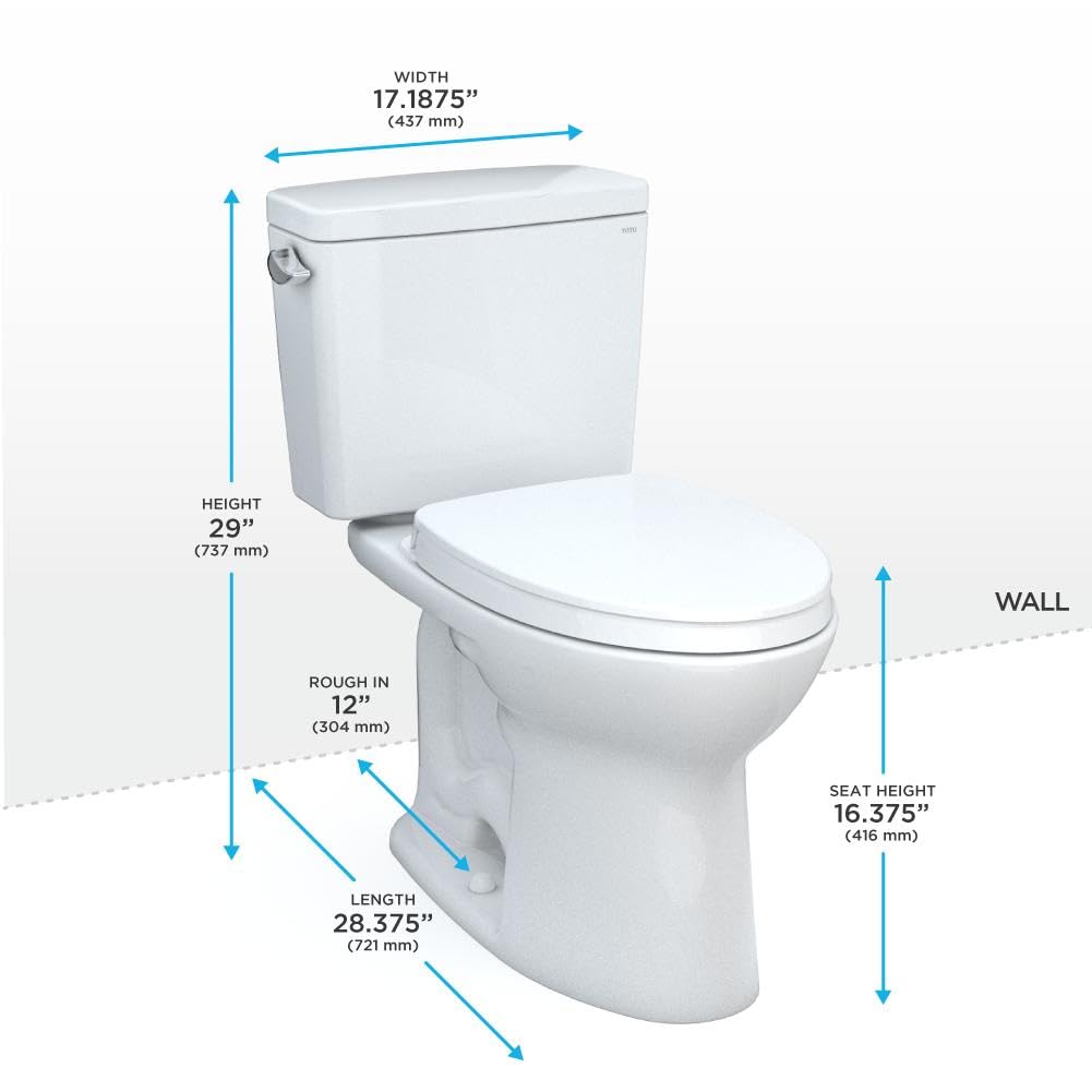 TOTO Drake Toilet – 1.28 GPF, White