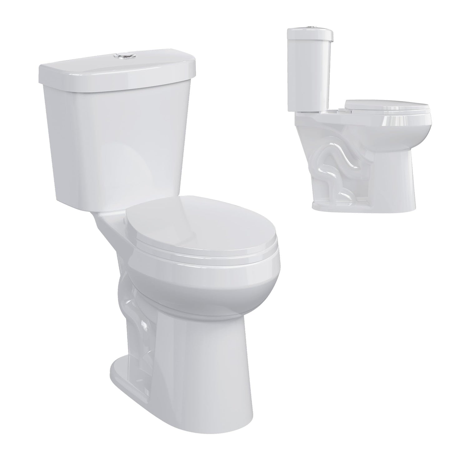 21" ADA Toilet – Dual Flush, White