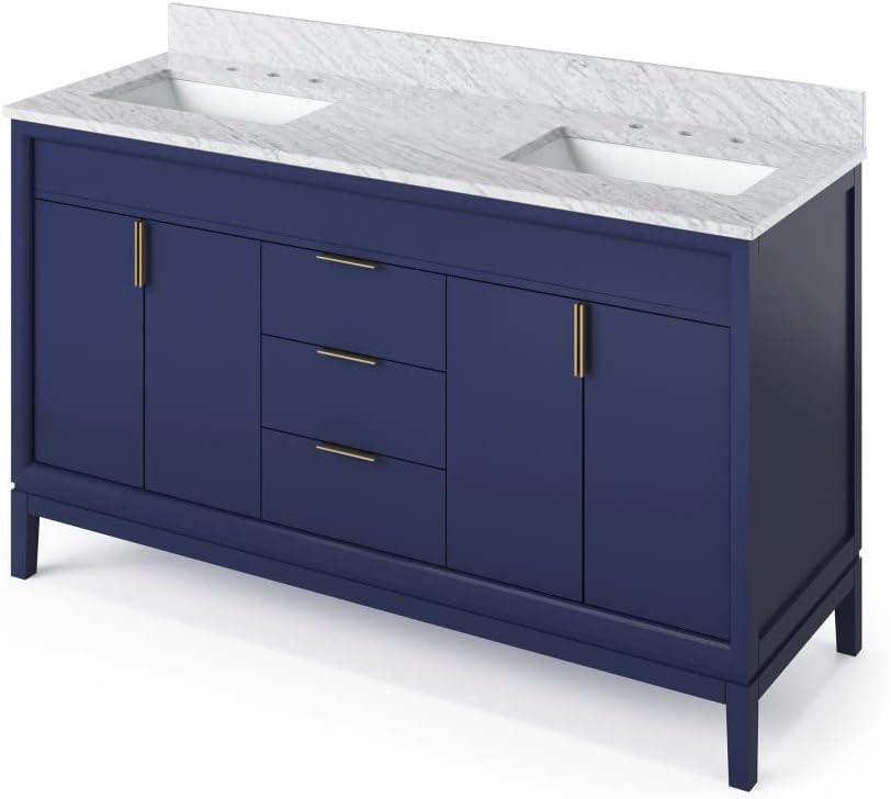 60" Grey Double Vanity