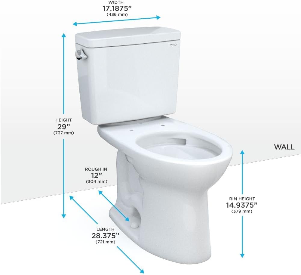 TOTO Drake Toilet – 1.6 GPF, White