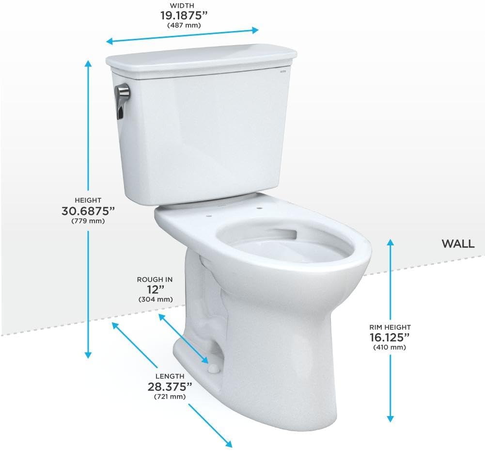 TOTO Drake Toilet – 1.28 GPF, White