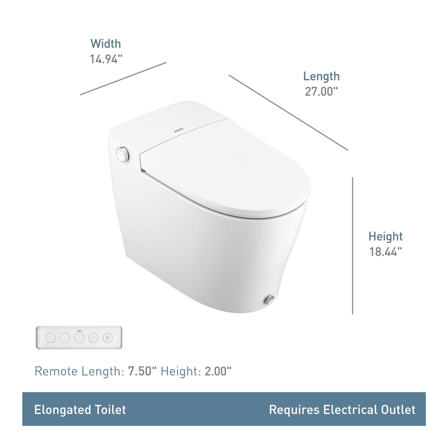 Moen 3-Series Bidet Toilet – White