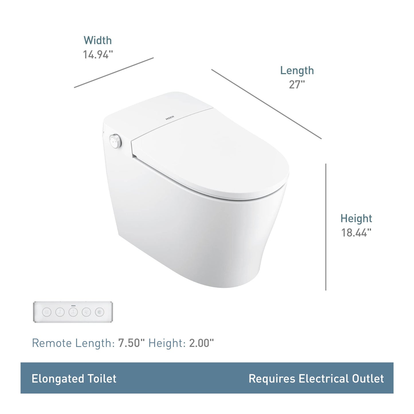 Moen 3-Series Bidet Toilet – White