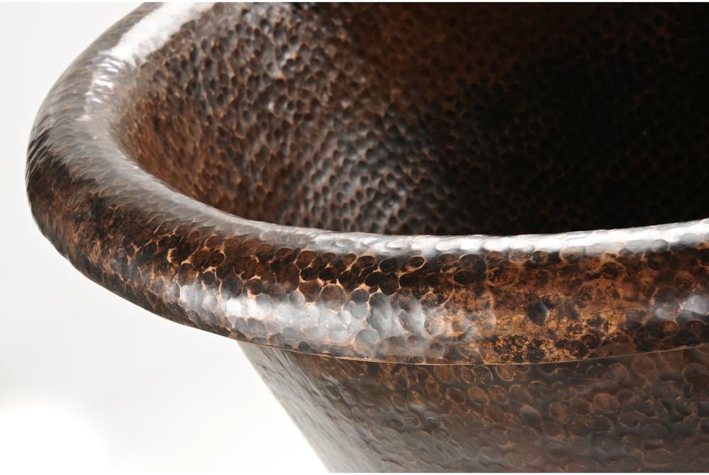 72" Hammered Copper Bathtub