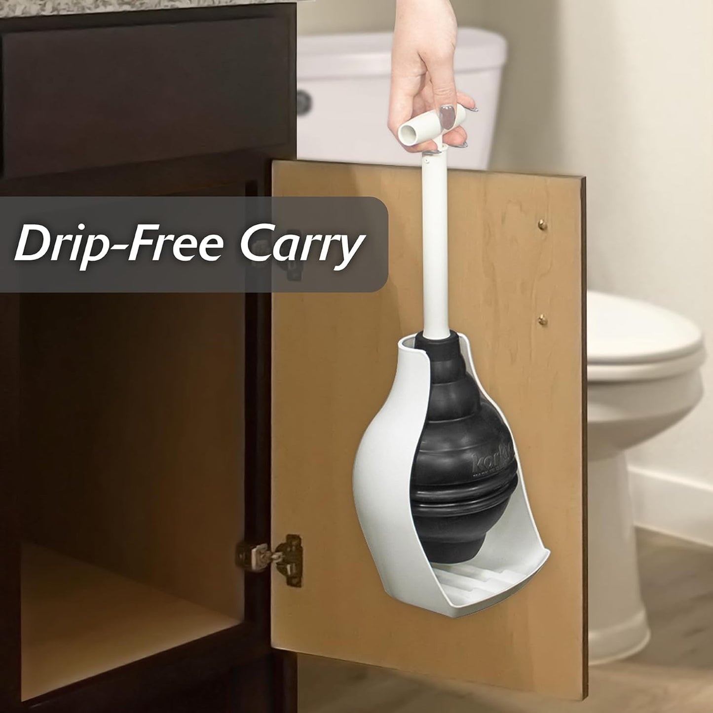 Clorox Toilet Plunger with Hideaway Caddy