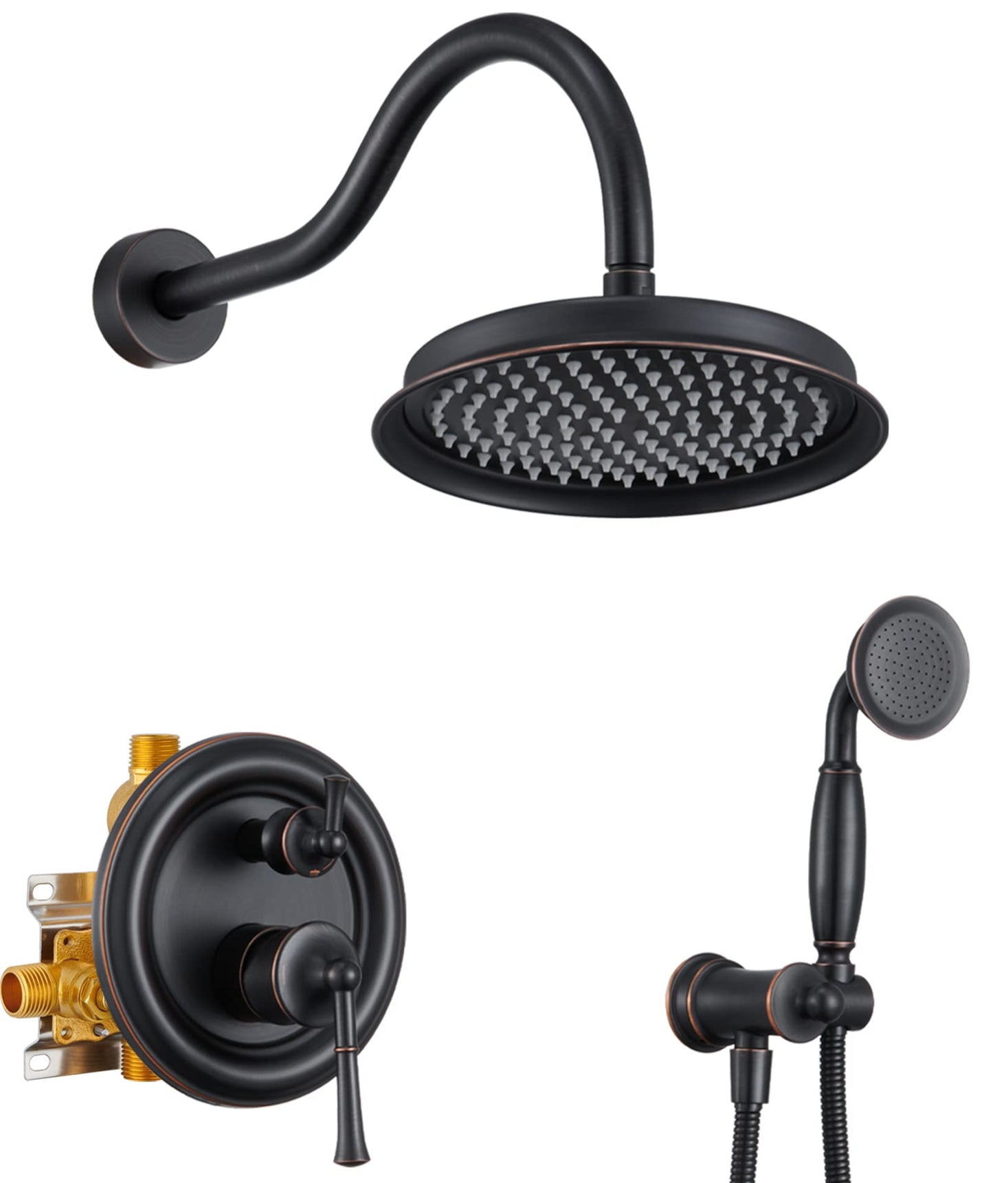 Rain Shower System – Brushed Gold