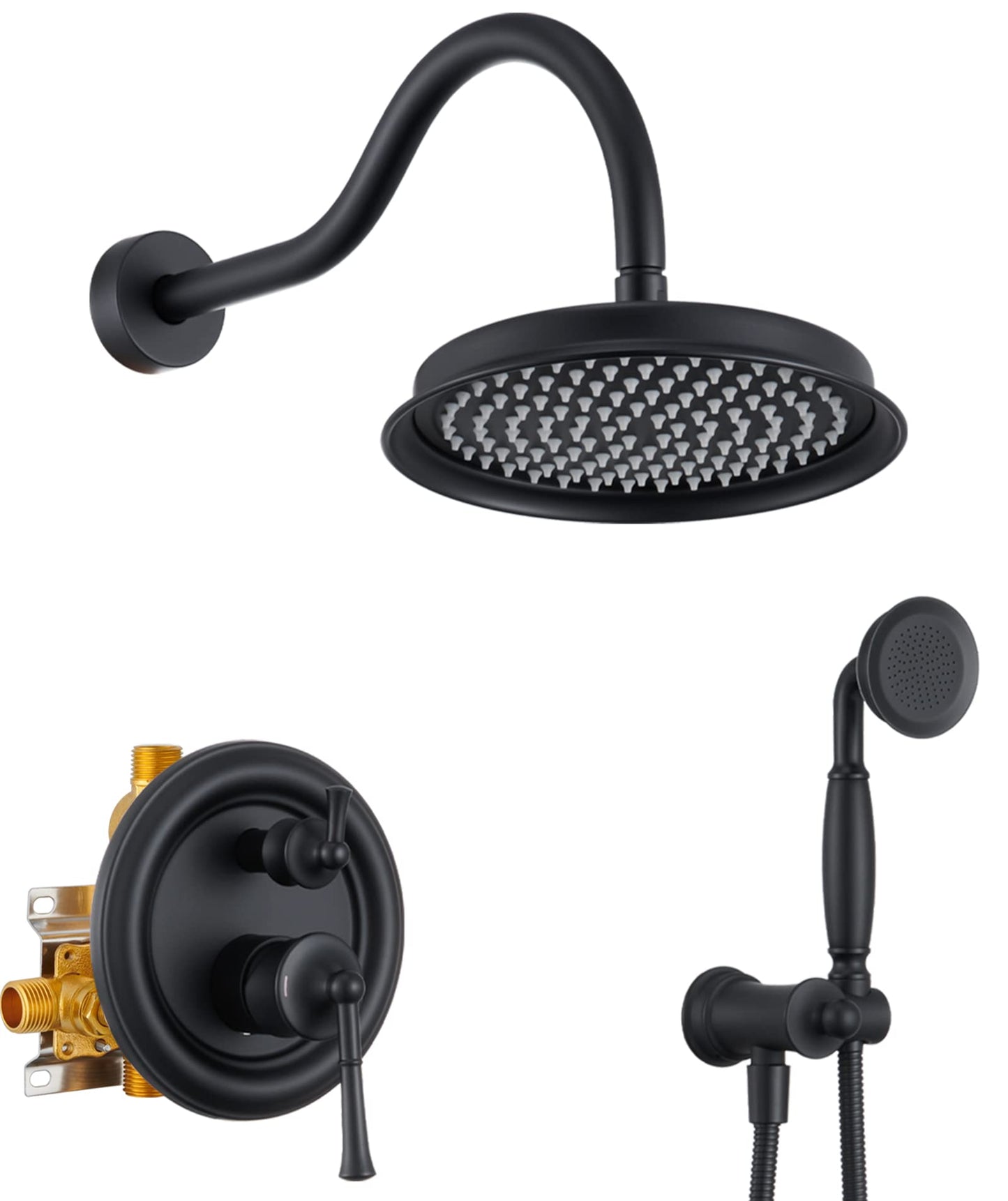 Rain Shower System – Brushed Gold