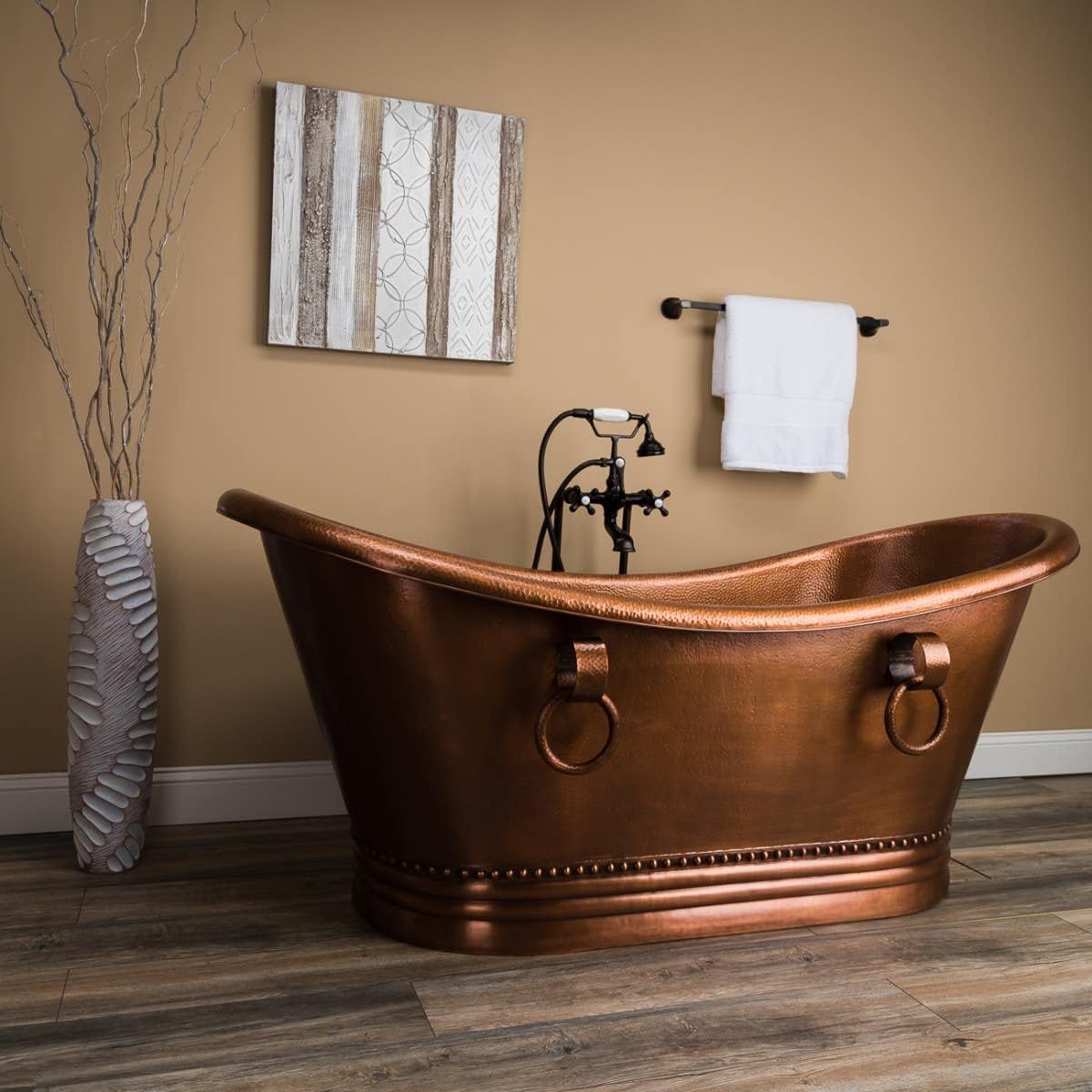 71" Hadley Copper Tub