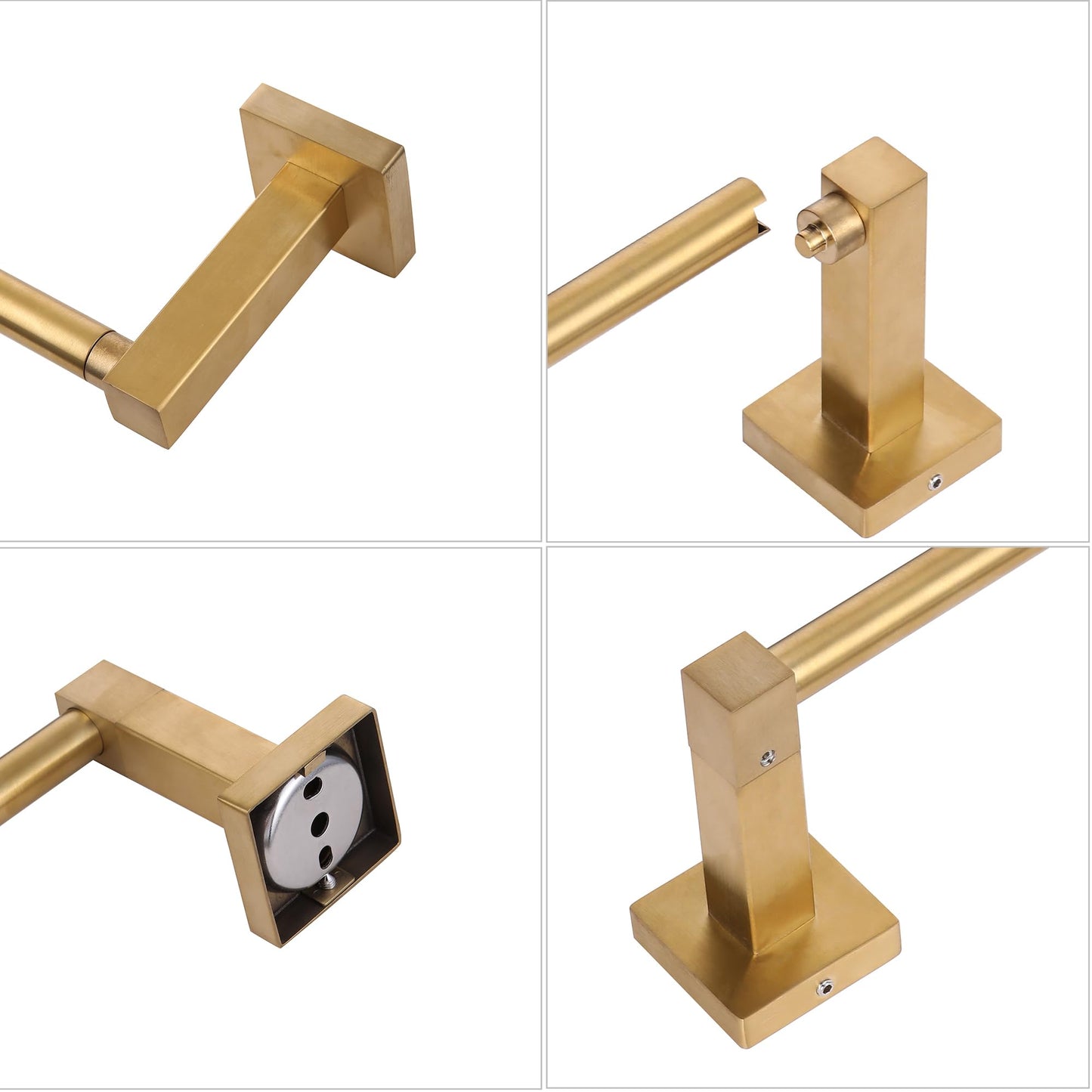 Brushed Gold Wall-Mount Toilet Paper Holder