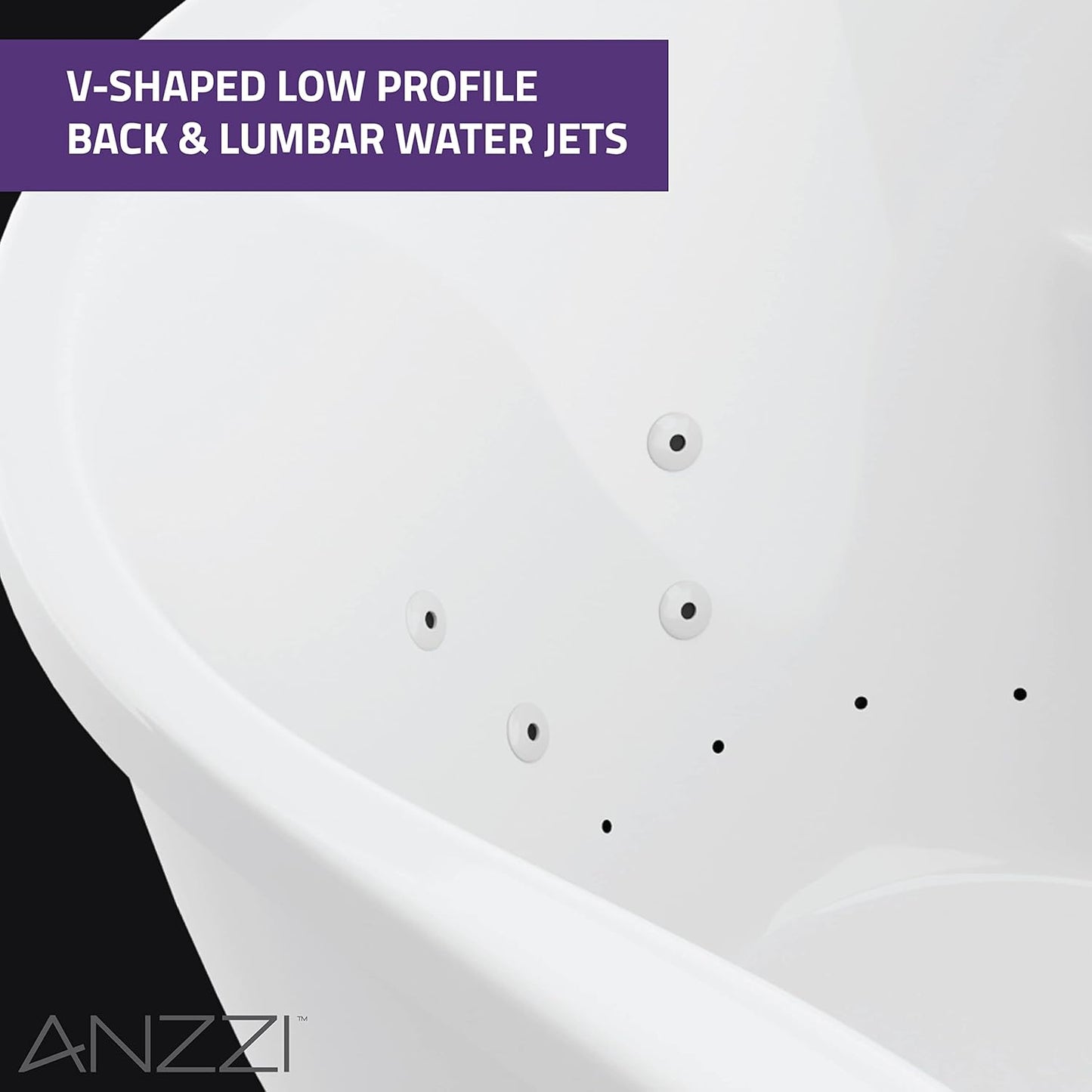 71" ANZZI Whirlpool Tub