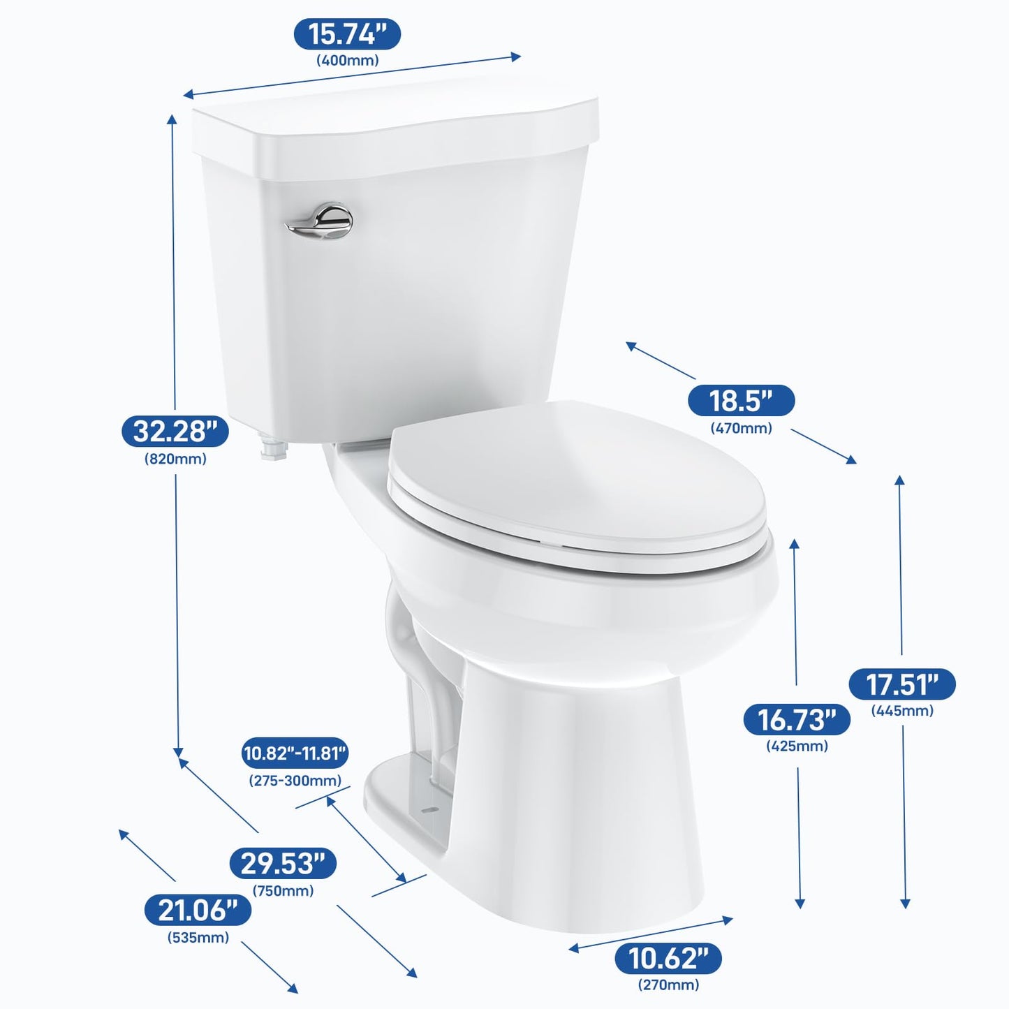 2-Piece ADA Toilet – 1.28 GPF