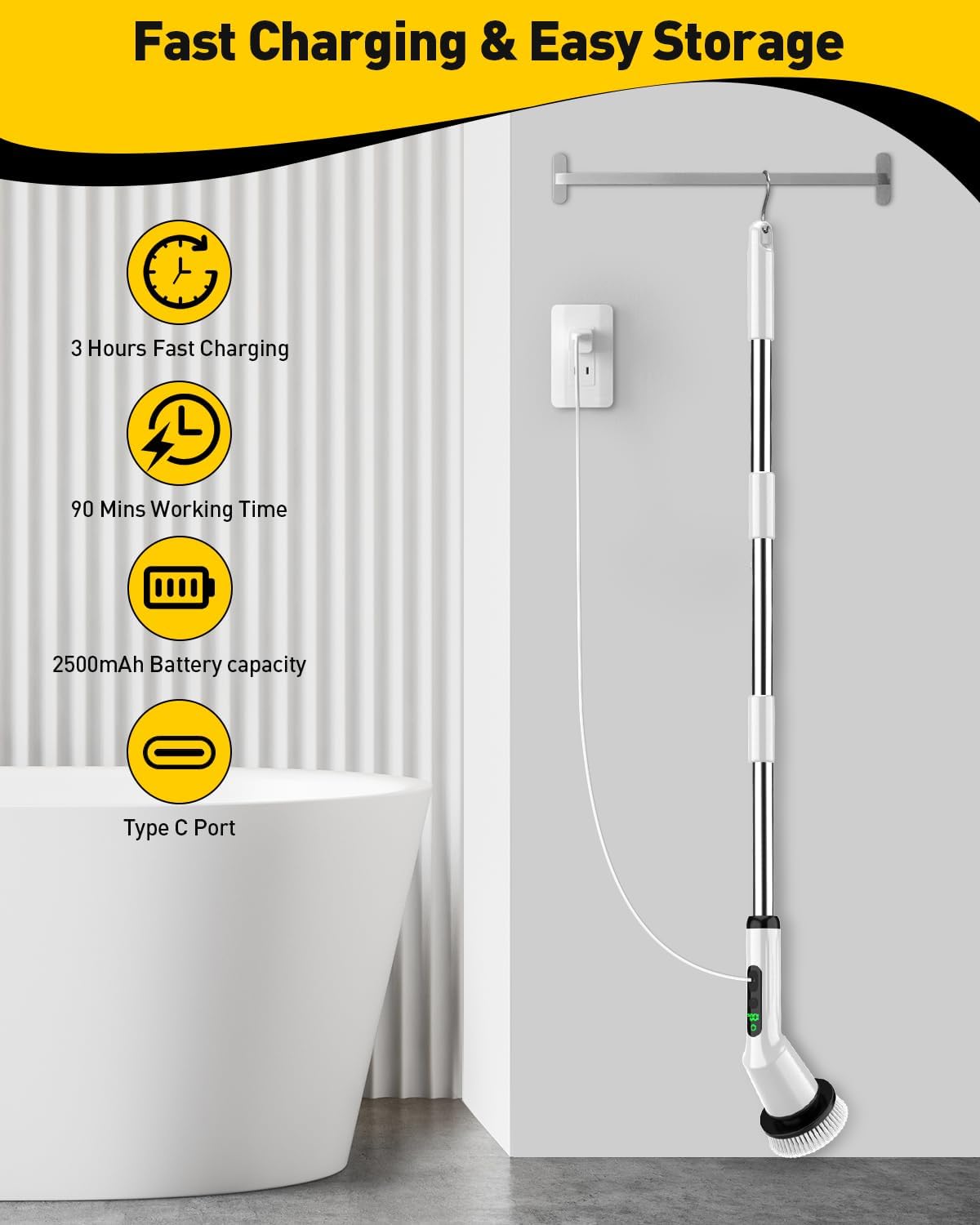 Cordless Electric Spin Scrubber