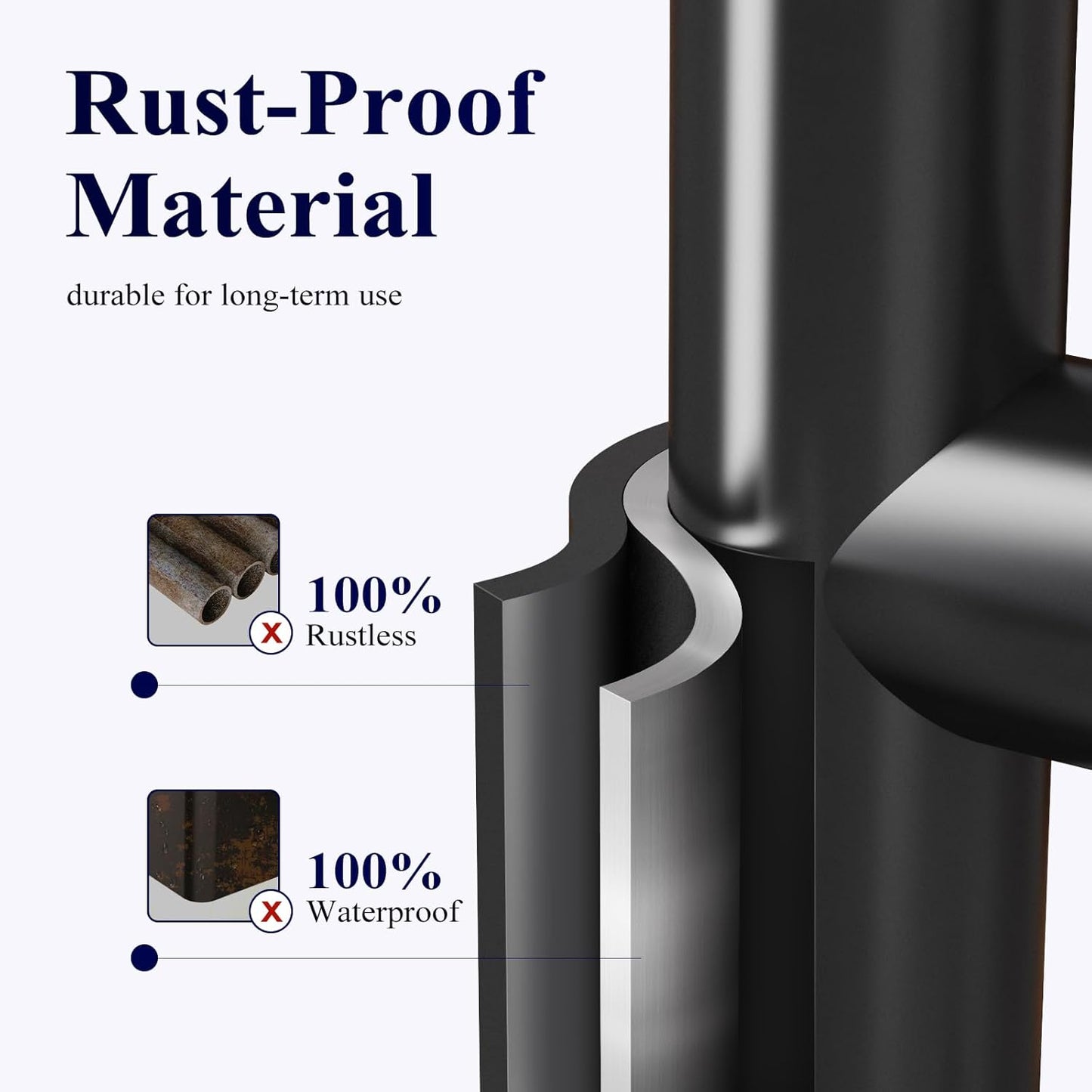 Kitsure Free-Standing Toilet Paper Holder, Black