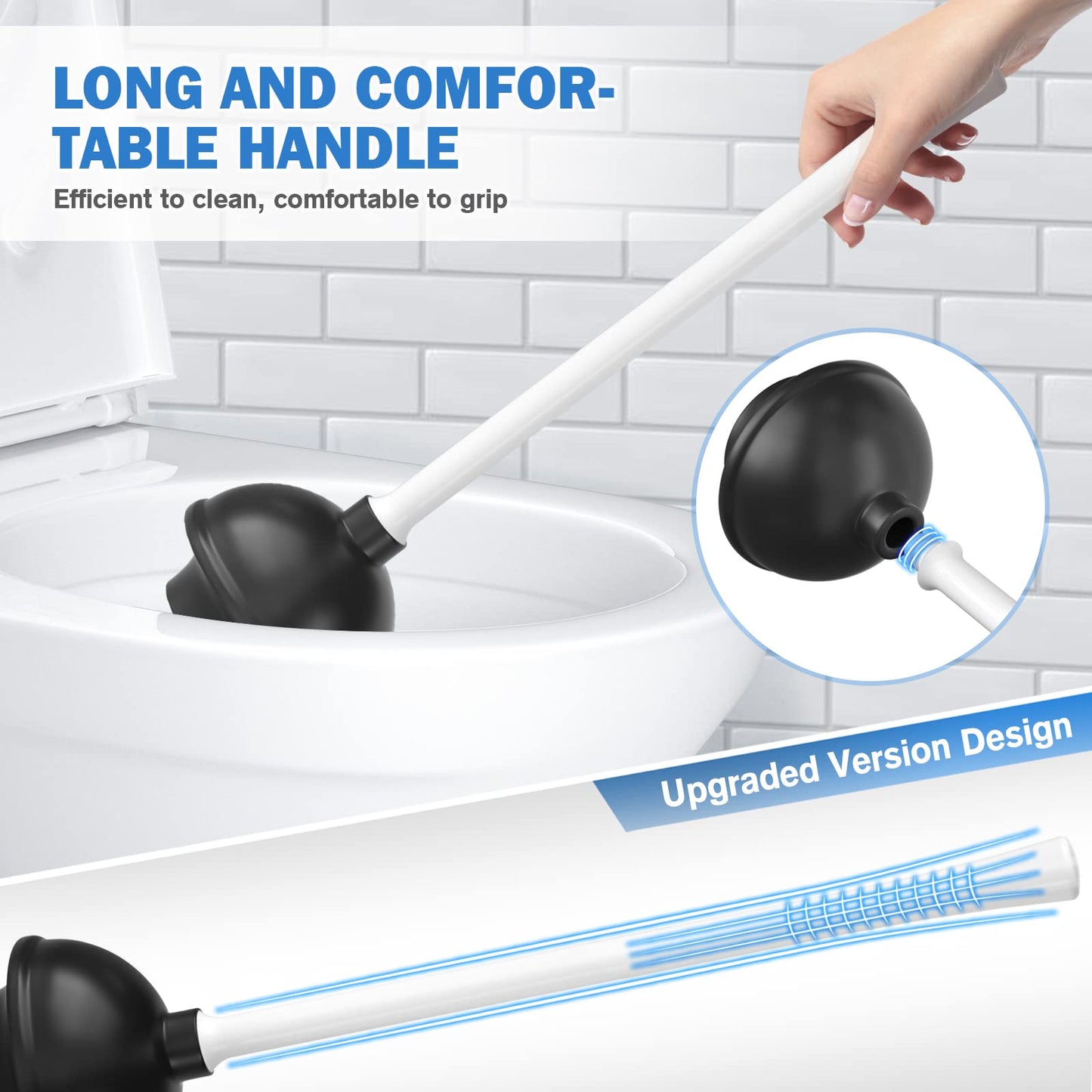 Toilet Brush & Plunger Set – Black