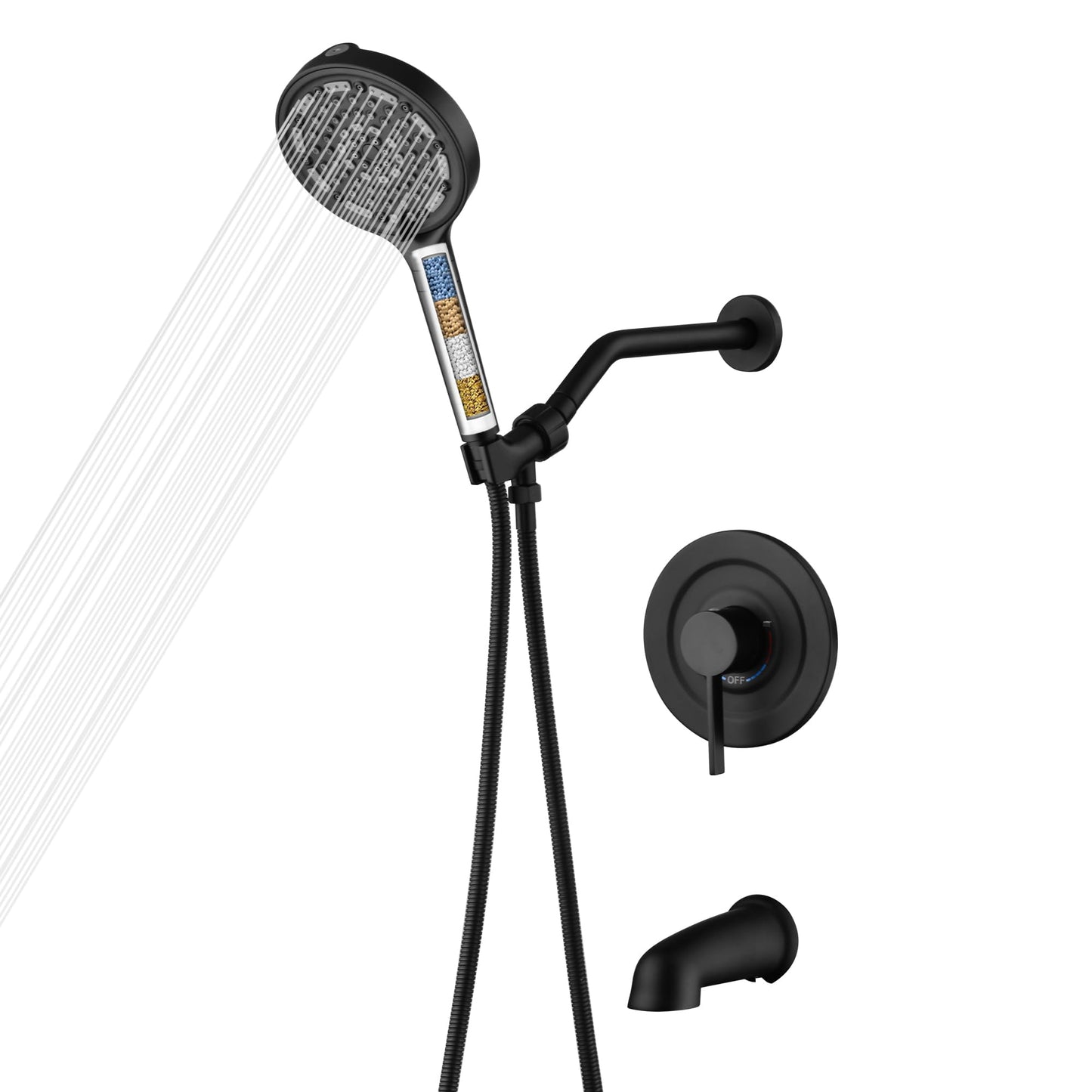 Brushed Gold Shower Set