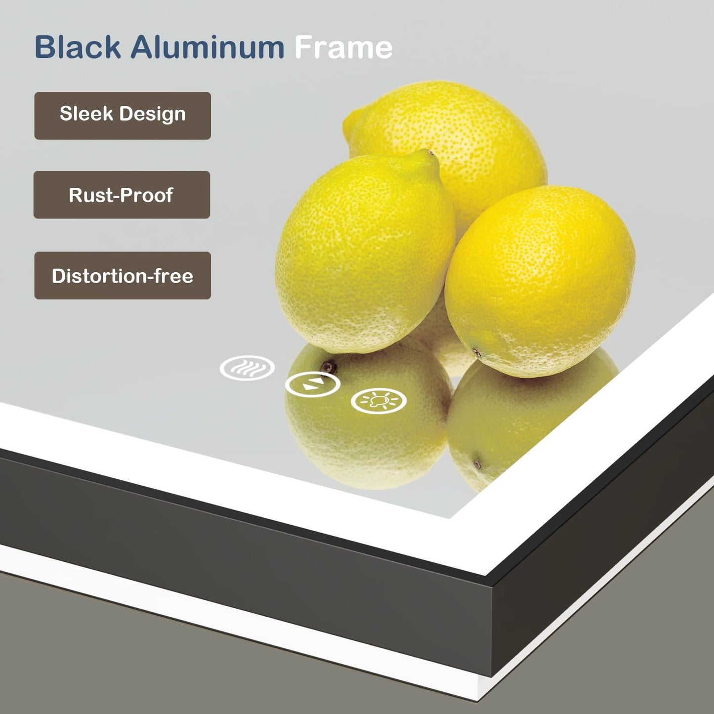 72x32 Gold LED Bathroom Mirror