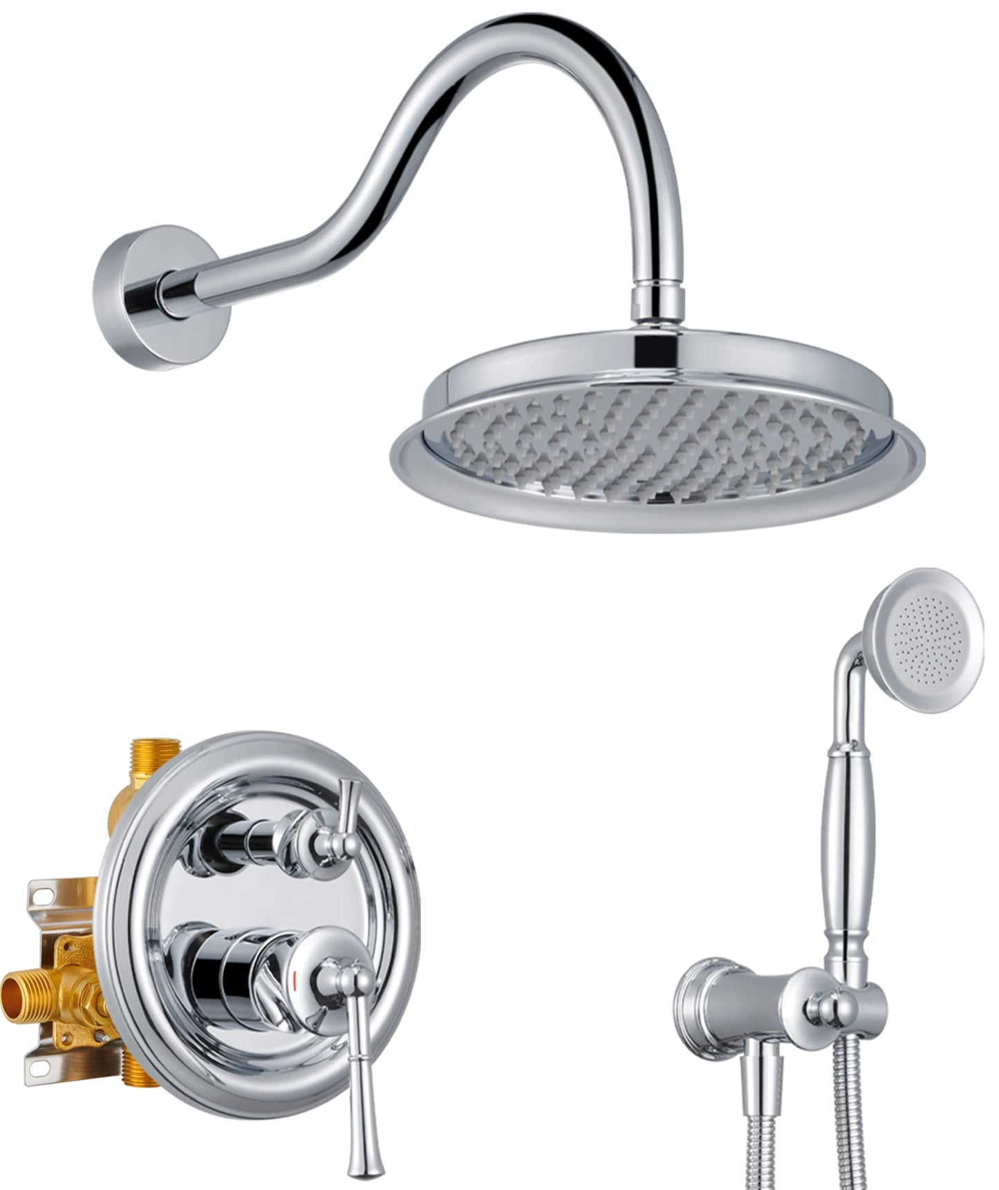 Rain Shower System – Brushed Gold