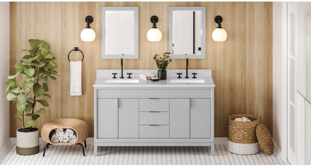 60" Grey Double Vanity