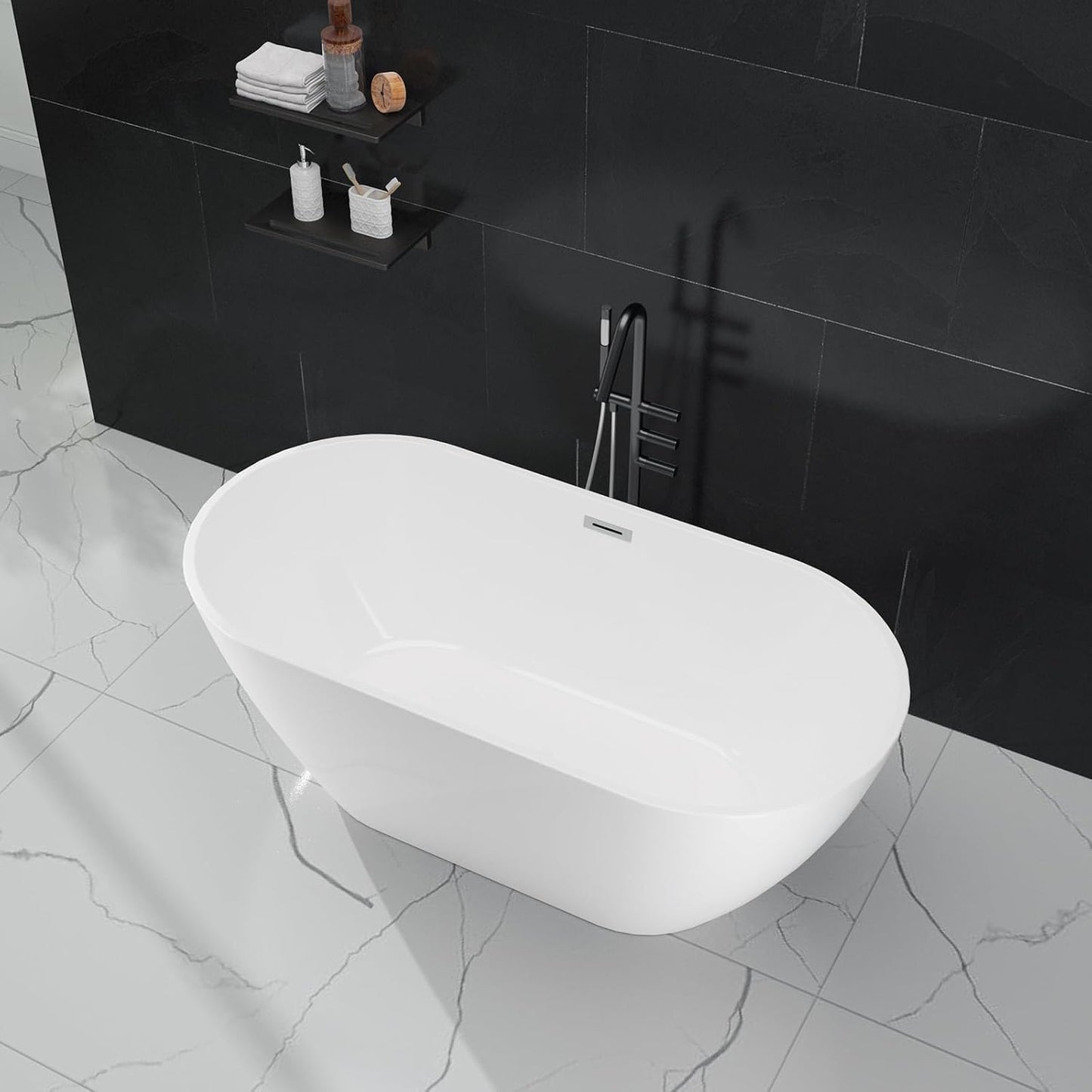 59" Freestanding Tub - White
