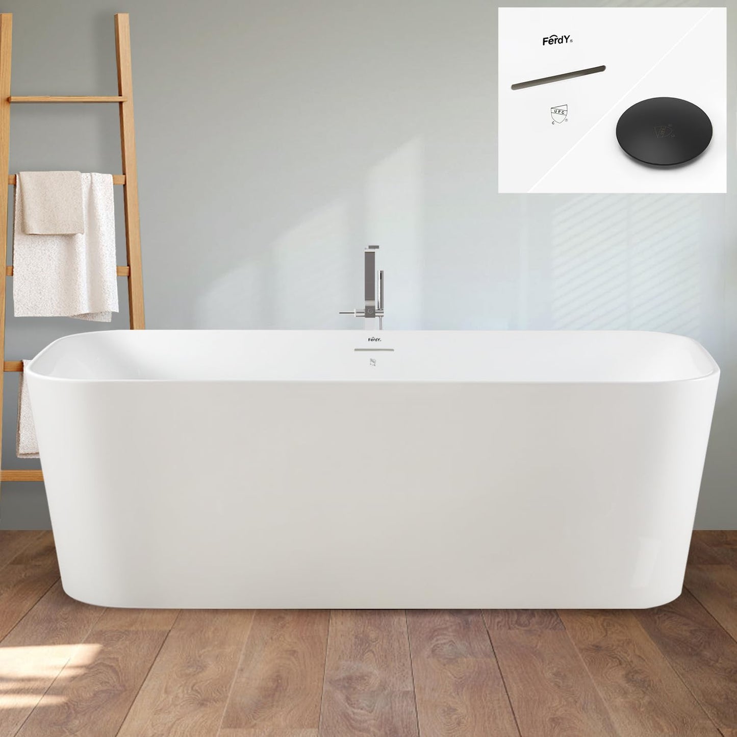 67" FerdY Maui Acrylic Tub
