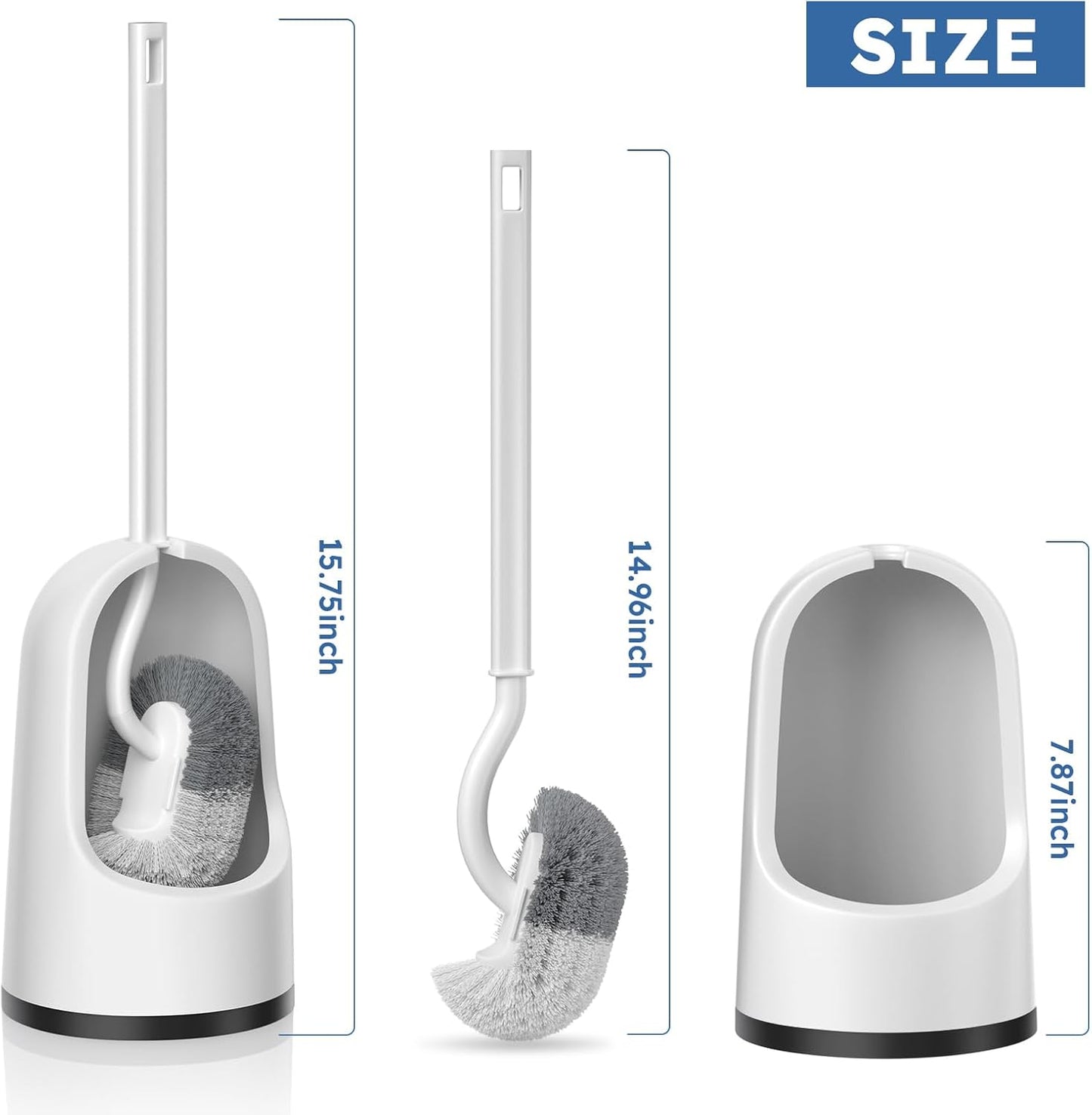 2-Pack Toilet Brush Set – White