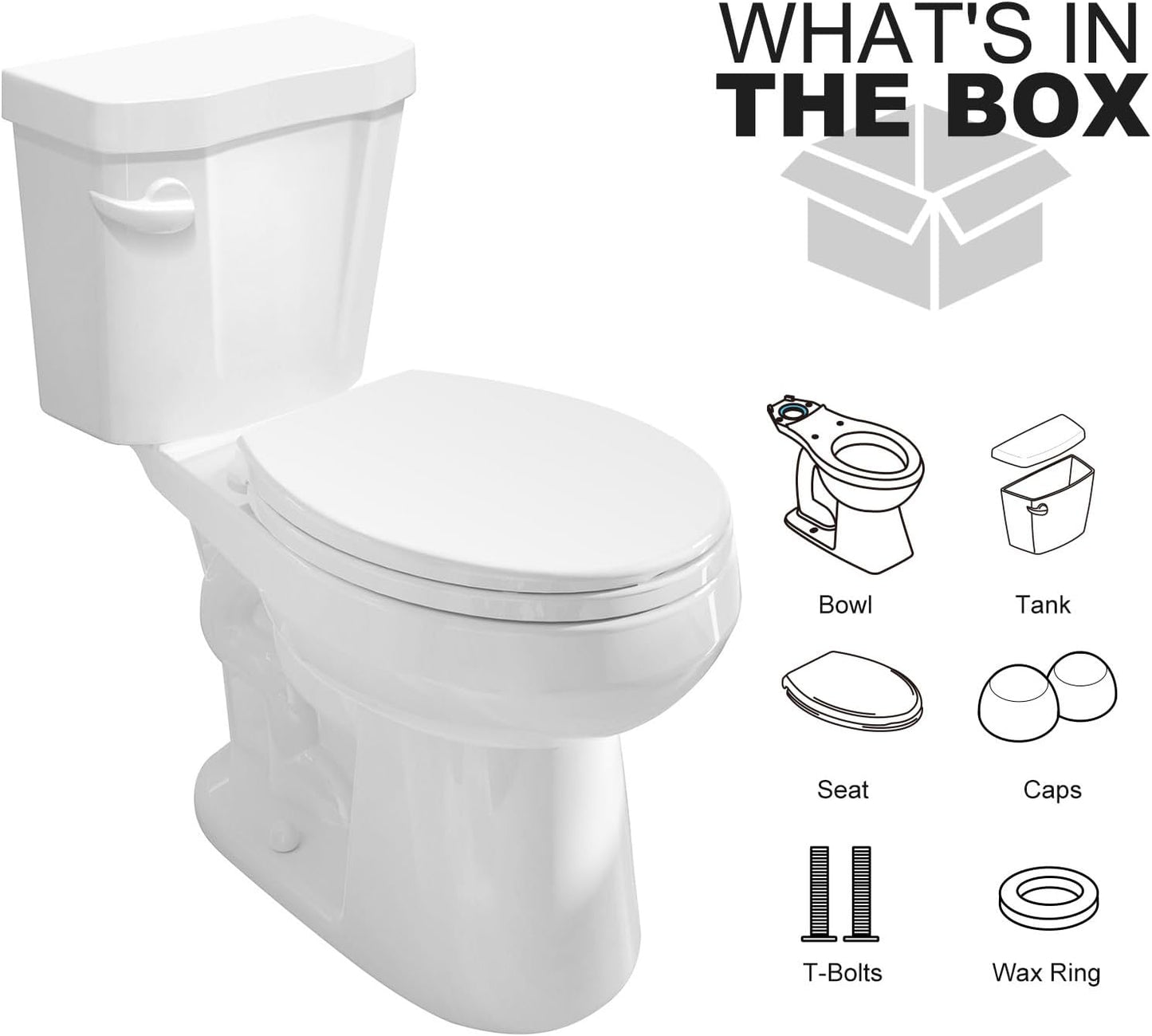 HOROW ADA Toilet – 1.28 GPF, White