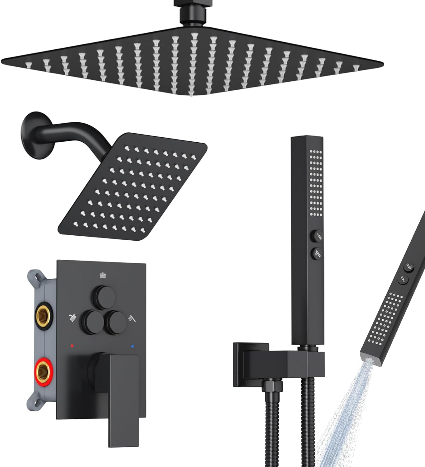 Matte Black Shower System